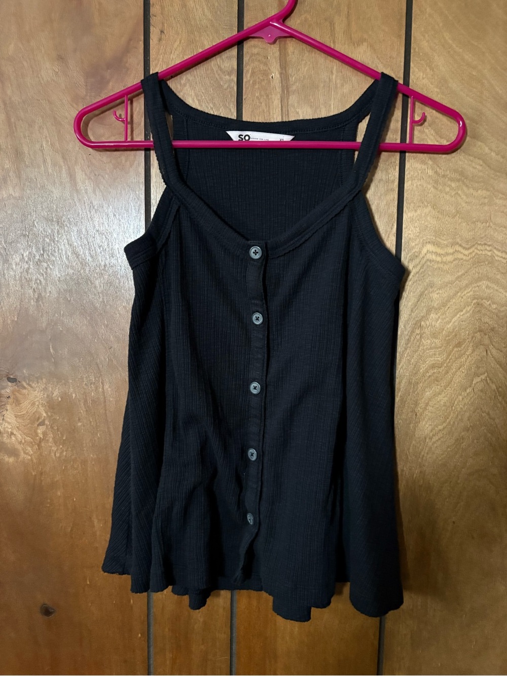 Juniors SO button front tank